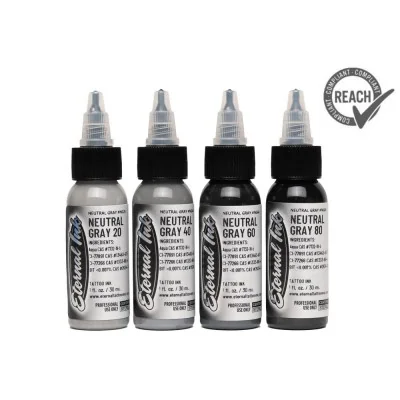 Encre Grise Eternal Ink - Set Complet - 30ml