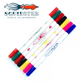 Feutre tatouage double pointe longue durée SQUIDSTER