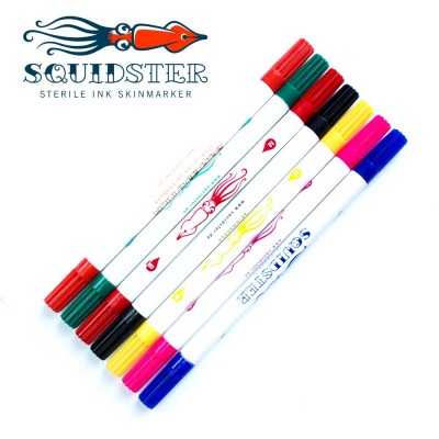 Feutre tatouage double pointe longue durée SQUIDSTER